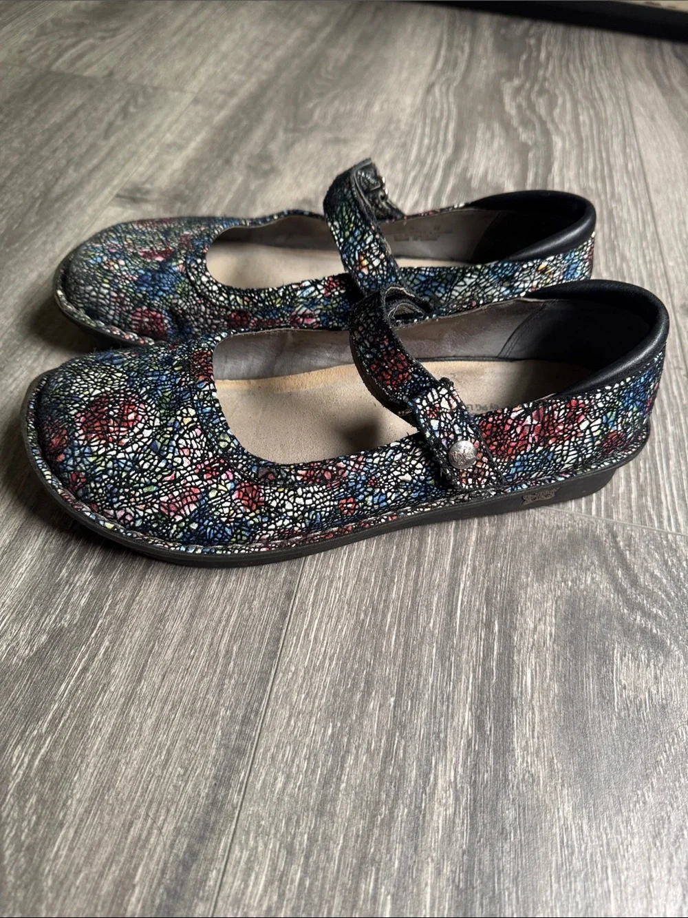 Alegria Shoes sandals size 9- 39 Black Multicolor